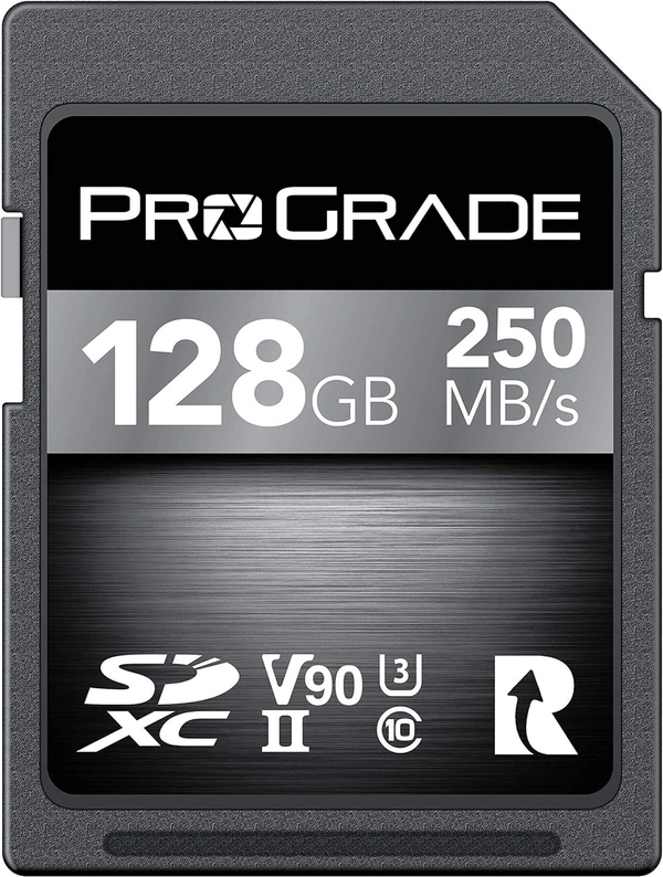PRO GRADE ProGrade Digital SDXC UHS-II V90 Memory Card (128GB), Silver, (Secure-Digital-Cards)