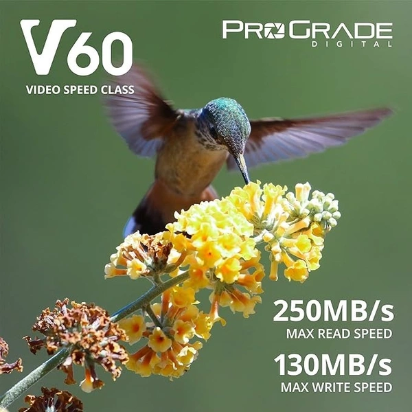 ProGrade Digital SDXC V60 UHS-II 128 GB SDXC Class 10 250 MB/s Memory Card