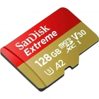 SanDisk Extreme 128GB microSDXC UHS-I, V30, 190MB/s Read,90MB/s Write, Memory Card for 4K Video on Smartphones, Action Cams and Drones