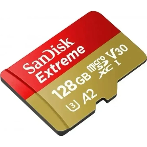 SanDisk Extreme 128GB microSDXC UHS-I, V30, 190MB/s Read,90MB/s Write, Memory Card for 4K Video on Smartphones, Action Cams and Drones