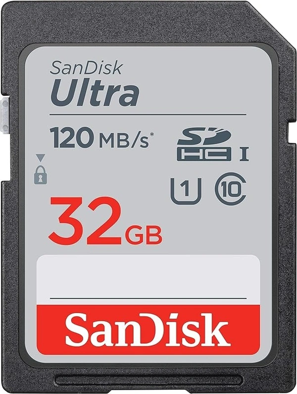 SANDISK SanDisk Ultra SDHC UHS-I Card 32GB 120MB/s R for DSLR Cameras, for Full HD Recording, 10Y Warranty