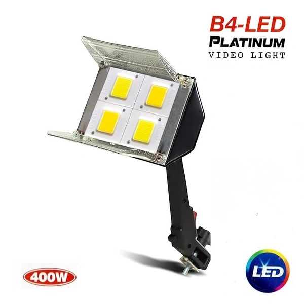 SIMPEX SimpexAll New B4 LED 4 Panel 400Watt (2x100w LED White x 2x100w LED Warm (400Watt) Sun Gun Video Light for White Soft Contineous Video Photography Lighting with CRI 90+