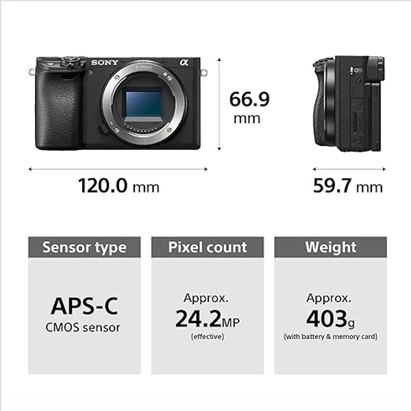 SONY Sony Alpha ILCE-6400L 24.2MP Mirrorless Camera (Black) with 16-50mm Power Zoom Lens & SanDisk Extreme SD UHS I 64GB Card for 4K Video for DSLR and Mirrorless Cameras 170MB/s Read & 80MB/s Write