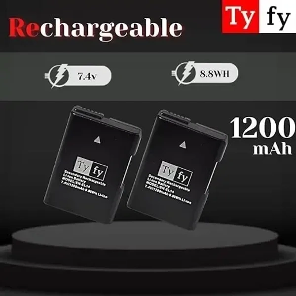 Tyfy Enel 14 (Nikon) Battery 1030 mah Compatible with Nikon Digital Cameras | D3100, D3200, D3300, D3400, D3500, D5100, D5200, D5300, D5500, D5600 | Coolpix P7000, P7100, P7200, P7700, P7800, Df