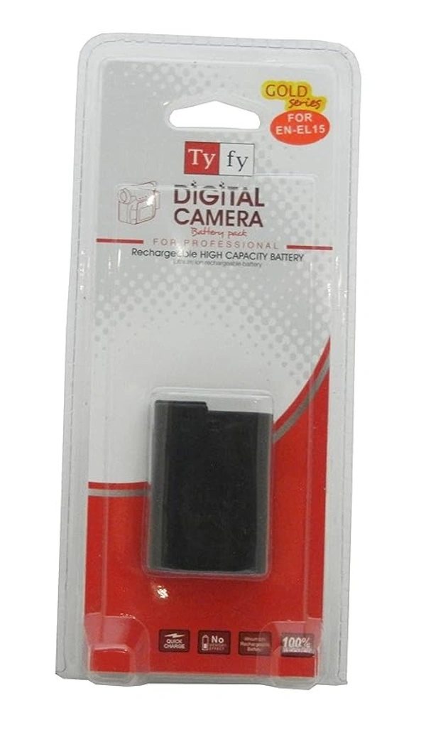 Tyfy Enel 15 Gold Series (Nikon) Battery (2400 mah) Compatible with Nikon Coolpix 3700/4200/5200/5900/7900,P6000/P5100/P5000,P90,P80,P4,P3,S10 Digital Camera
