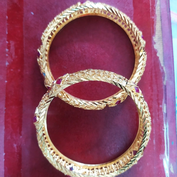 Bangles - Gold with Colour Stones