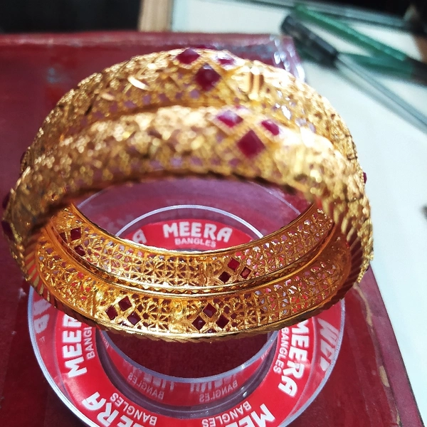 Bangles - Gold with Colour Stones