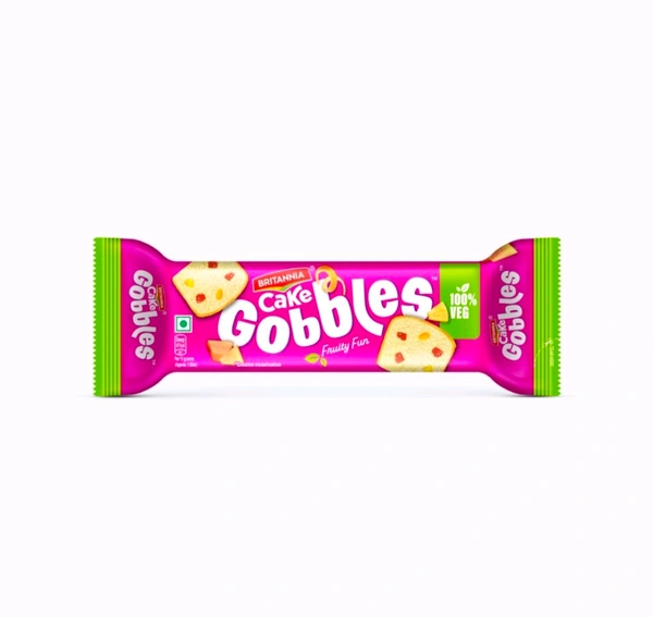 Britannia Gobbles  Fruit Fun Slice Cake (Vag)