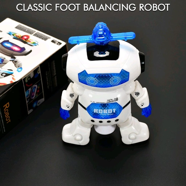 
 
4462 ﻿Dancing Robot with 3D Lights and Music. Description :- CLASSIC FOOT BALANCING ROBOT: This robot toys has dual-wheel foot balancing, which can easily navigate his surroundings. Toddler toys robot 360-degree spinning develops excellent motor skills and hand to eye coordination of your champ HIGH QUALITY MATERIALS: This toy robots  - White, - 604 Length (Cm) :- 15 Breadth