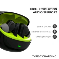 
 
True Wireless Earbuds | Best Low Latency | Bluetooth Headset High-end Material ear bards With C-Type Cable, perfect for intense workouts and unpredictable weather (1 Set) Description :- Low Latency Technology: Enjoy minimal delay with high-quality audio, ideal for gaming and video watching. Bluetooth Experience  - Yellow, 100