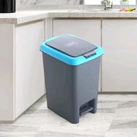 
 
Plastic Push N Pedal Dust Bin | Hands-Free Operation, Compact Design, Unbreakable Plastic | Ideal for Kitchen, Office & Bathroom Use 6.5 Litres (1 Pc / Mix Color) Description  - Nobel, 1834 Length (Cm)