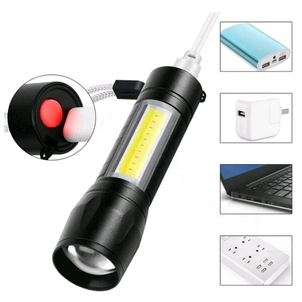 
 
Mini 2 in 1 High Power Pocket Torch Light | Portable, Rechargeable LED Torch Light (1 Pc / Mix Design) Description :- 1. Versatile 2 in 1 LED Flashlight: This high power torch light features a dual-function design, combining a zoom light and flashlight to meet all your lighting needs with a telescopic function for - 45 Lenght, Black