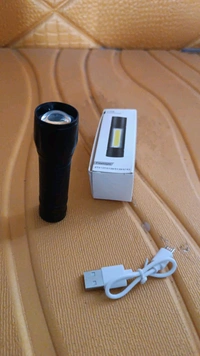 
 
Mini 2 in 1 High Power Pocket Torch Light | Portable, Rechargeable LED Torch Light (1 Pc / Mix Design) Description :- 1. Versatile 2 in 1 LED Flashlight: This high power torch light features a dual-function design, combining a zoom light and flashlight to meet all your lighting needs with a telescopic function for - 45 Lenght, Black