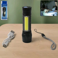 
 
Mini 2 in 1 High Power Pocket Torch Light | Portable, Rechargeable LED Torch Light (1 Pc / Mix Design) Description :- 1. Versatile 2 in 1 LED Flashlight: This high power torch light features a dual-function design, combining a zoom light and flashlight to meet all your lighting needs with a telescopic function for - 45 Lenght, Black