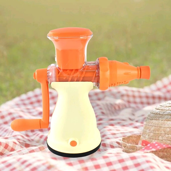 
 
Manual Carrot and Fruit Juicer – Heavy-Duty, Unbreakable Body with Vacuum Base, No-Filter Design, and Easy Lock System – Perfect for Juicing Vegetables & Fruits (1 Pc With Glass) Description :- Extract fresh and nutritious juice from fruits and vegetables with this newly designed manual juicer. Built with a strong and unbreakable body - 14 Hight Cm, Web Orange