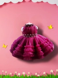 Baby Girls Princess Style Party wear frock and Dresses - 18-24 Months, Navy Blue