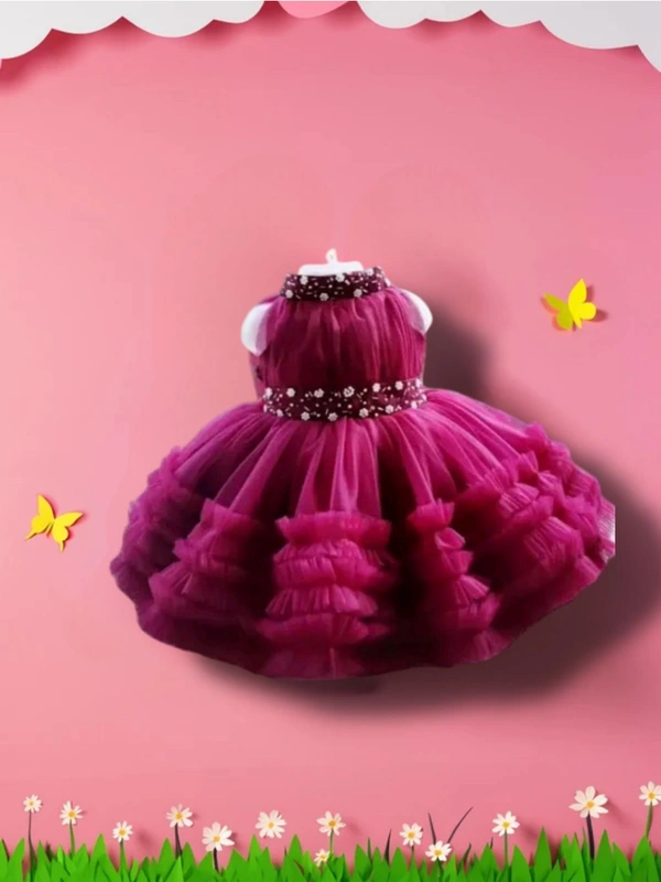 Baby Girls Princess Style Party wear frock and Dresses - 18-24 Months, Navy Blue