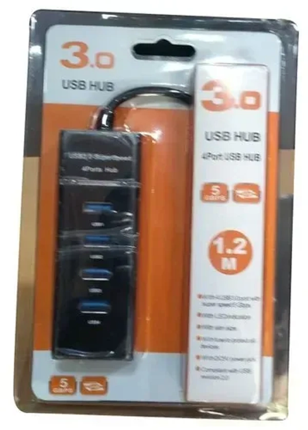 Usb hub 4 port (3.0) (1.2 mtr) orange 