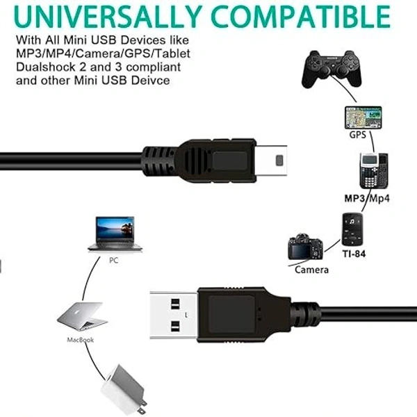 Usb 5 pin cable V3 Imported (5mtr)  