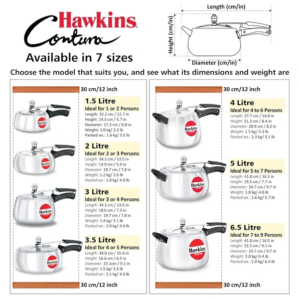 Hawkins pessure cooker 3L