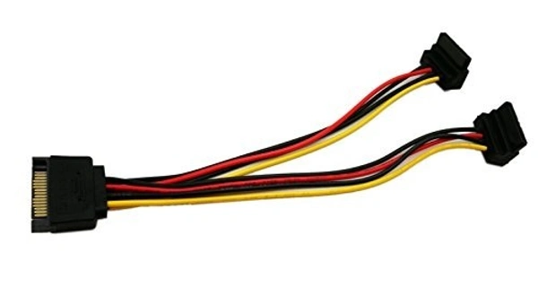 15 PIN sata male to 15 PIN sata Y female (90 deg) LATCH 
