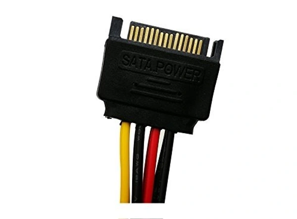 15 PIN sata male to 15 PIN sata Y female (90 deg) LATCH 