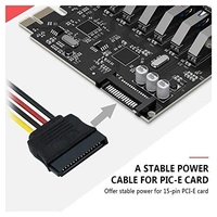 15 PIN sata male to 15 PIN sata Y female cable