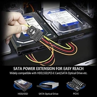 15 PIN sata male to 15 PIN sata Y female cable