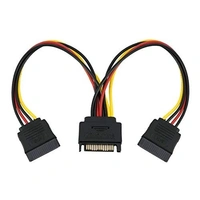 15 PIN sata male to 15 PIN sata Y female cable