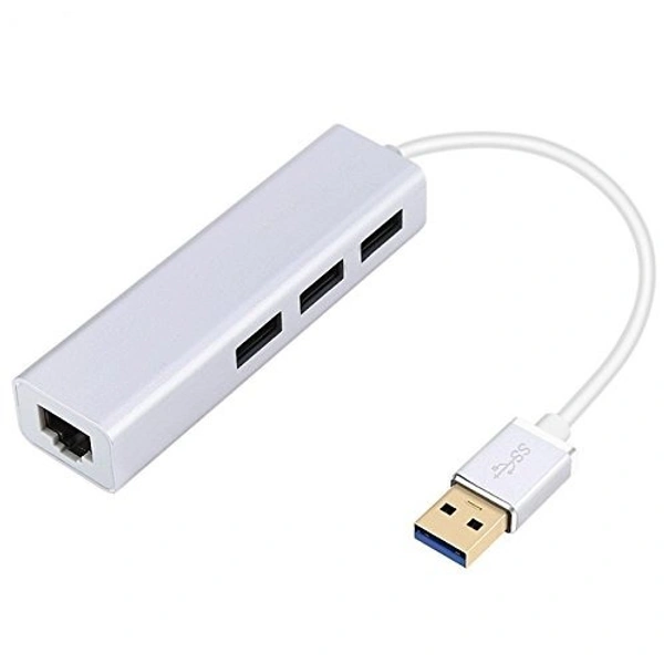 Usb hub 3 port with LAN (3.0) (metal) 