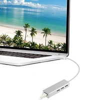 Usb hub 3 port with LAN (3.0) (metal) 
