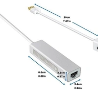 Usb hub 3 port with LAN (3.0) (metal) 