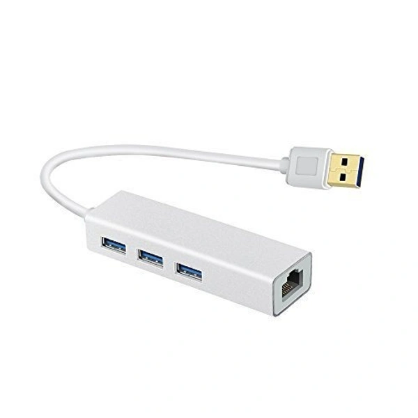 Usb hub 3 port with LAN (3.0) (metal) 
