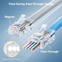 Rj45 pass through connector (BOTTLE PACK) 