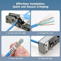 Rj45 pass through connector (BOTTLE PACK) 