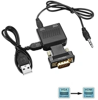 VGA to HDMI (BLK & WHITE BOX) CABLE METAL