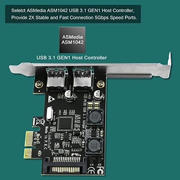 1x usb 3.0 card (2 ports) 