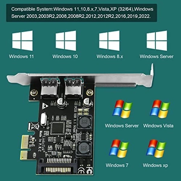 1x usb 3.0 card (2 ports) 