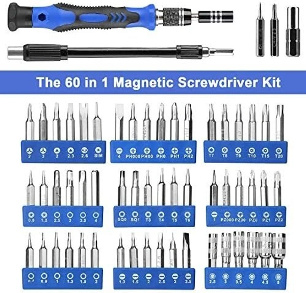 Screw driver 60 in 1 (blue color) 