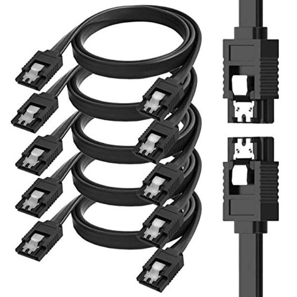 Sata data cable black with lock 
