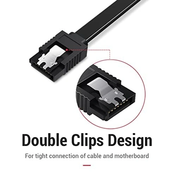 Sata data cable black with lock 