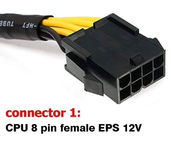 8 PIN female to 8 PIN Y male cable 