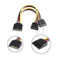 15 PIN sata male to 15 PIN sata female x 3 ports
