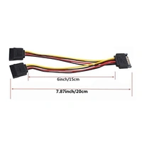 15 PIN sata male to 15 PIN sata female x 3 ports