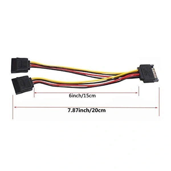 15 PIN sata male to 15 PIN sata female x 3 ports