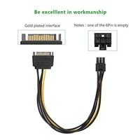 6 PIN male to 15 PIN sata female (X 4) cable