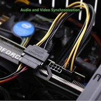 6 PIN male to 15 PIN sata female (X 4) cable