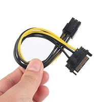 6 PIN male to 15 PIN sata female (X 4) cable