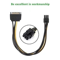 6 PIN male to 15 PIN sata female (X 4) cable