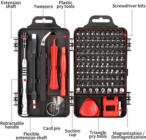 Screw driver 110 in 1 (red / grey) 